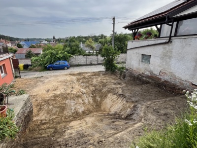 Ořechov - demolice, úpravy terénu