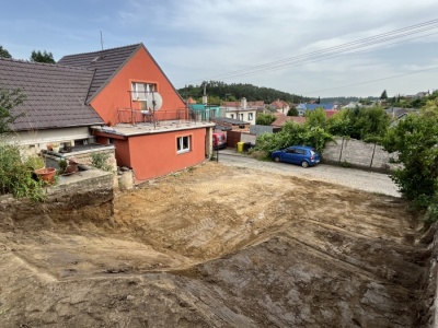 Ořechov - demolice, úpravy terénu